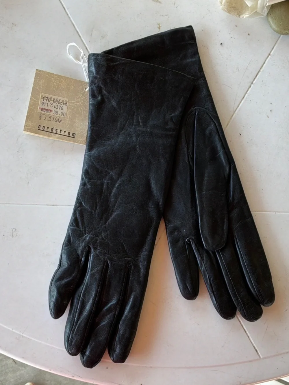 NORDSTROM CASHMERE-LINED LEATHER GLOVES